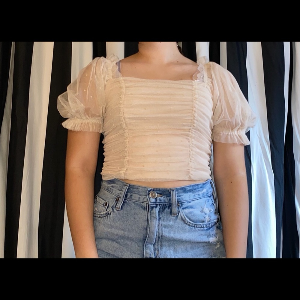 H&M polka dot crop top